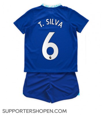 Chelsea Thiago Silva #6 Hemmatröja Barn 2022-23 Kortärmad (+ korta byxor)
